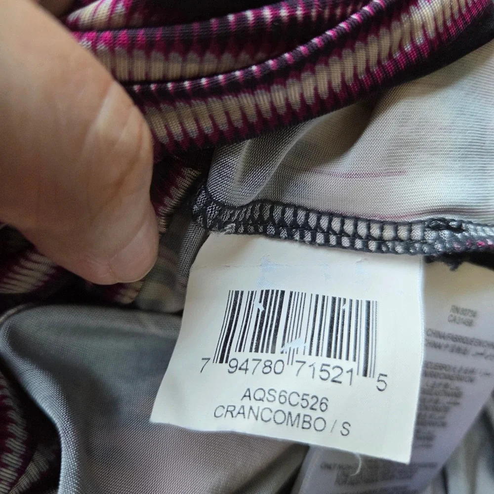 BCBGMAXAZRIA Women's Size S Pink Gray Ikat Print Draped Twist Front Midi‎ Dress